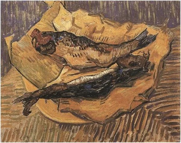 Van Gogh Bloaters-On-A-Piece-Of-Yellow-Paper-1889
