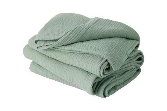 Bedsure 100% Cotton Muslin Throw Blanket