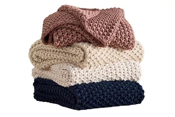 Pottery Barn Bayside Seed Stitch Throw Blanket