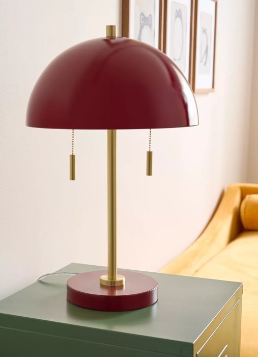 Gloss Burgundy-colored lamp