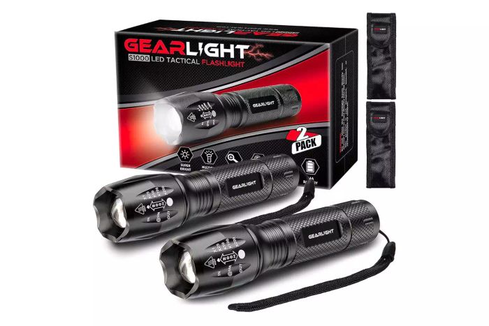 Amazon GearLight LED Tactical Flashlight S1000 [2-Pack]