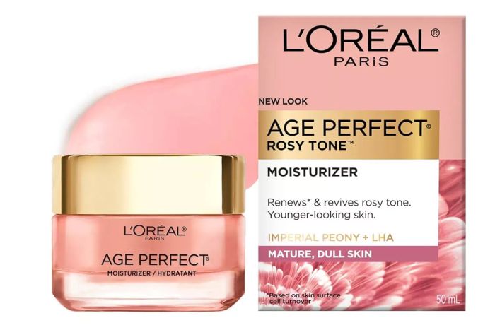 L'Oreal Paris Age Perfect Rosy Tone Anti-Aging Face Moisturizer, Renew & Revive Healthy Tone, 1.7 oz