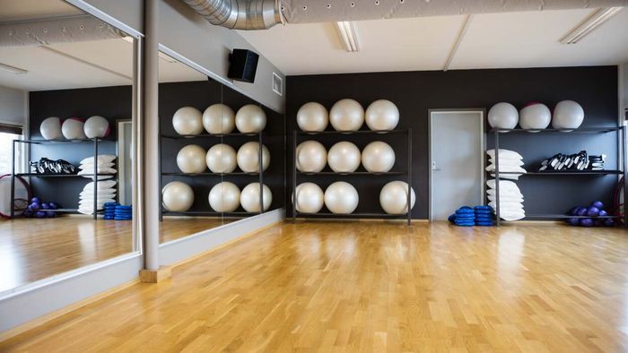 Feel free to take advantage of the empty fitness studio whenever you need a break from the crowds.