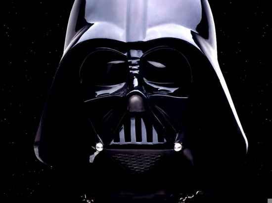 The image of Darth Vader's face, a defining symbol in the Star Wars universe.