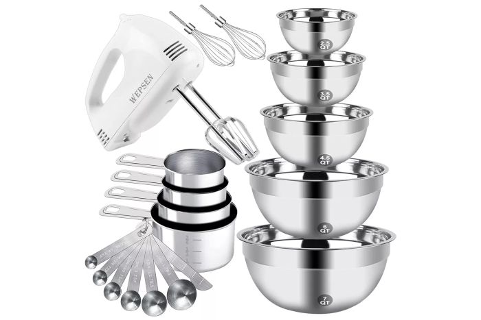 Discover the Amazon WEPSEN Hand Mixer Electric Mixing Bowls Set, designed to streamline your mixing tasks with efficiency and ease.