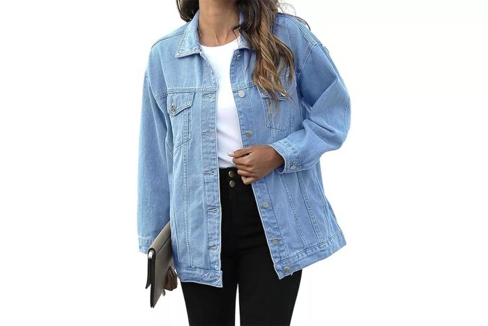 SeekMe Women's Oversized Denim Jacket on Amazon