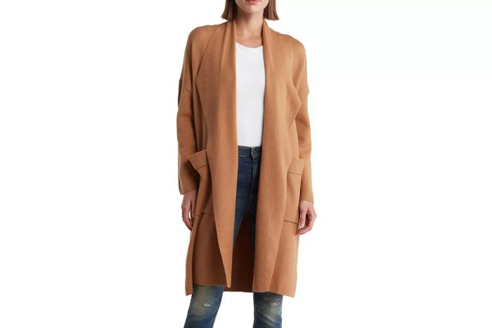 open-front long cardigan
