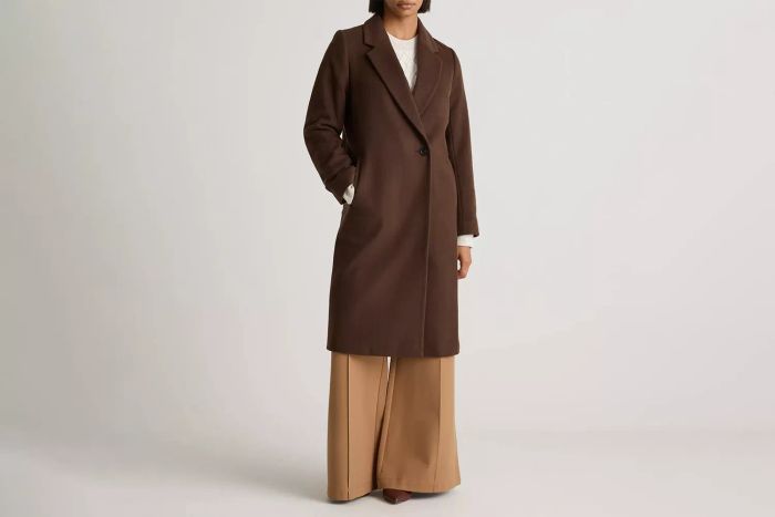 Italian Wool Classic Single-Breasted Coat