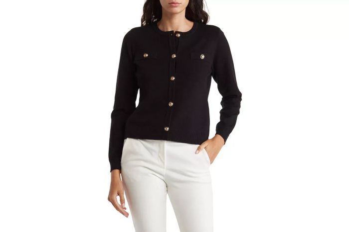 button-down cardigan