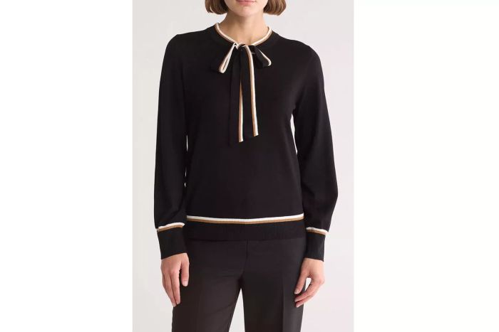tie-neck sweater