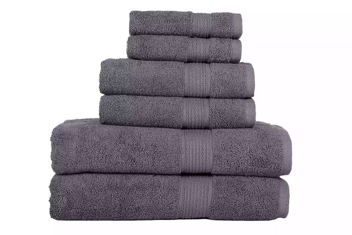 Walmart KAHAF COLLECTION SPRINGFIELD LINEN 6-Piece Bath Towel Set
