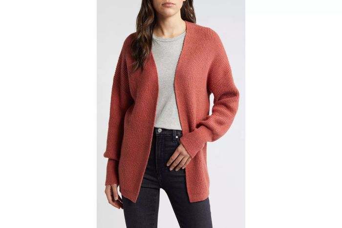 long sleeve knitted cardigan