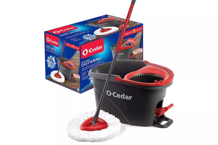 Amazon O-Cedar EasyWring Microfiber Spin Mop, Bucket Floor Cleaning System