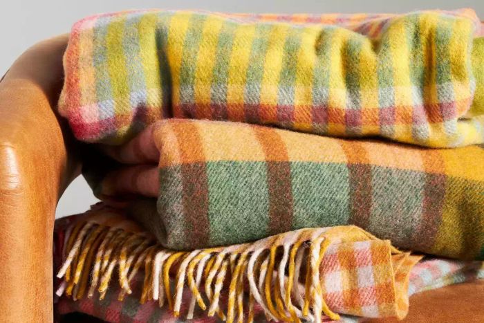 Anthropologie The Tartan Blanket Co. Recycled Wool Blanket