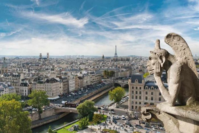 A chimera, rather than a gargoyle, watches over Paris.