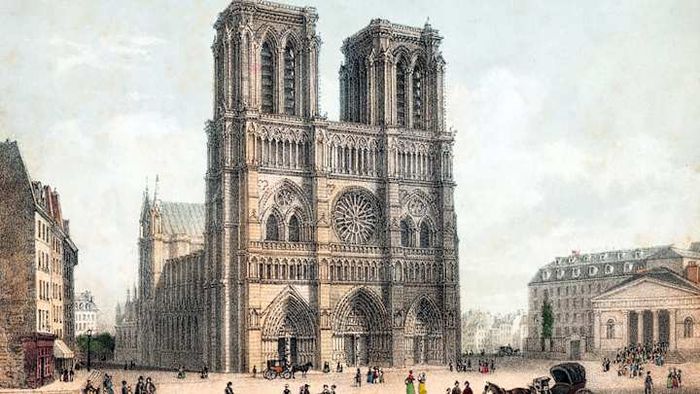 A 19th-century illustration of Notre-Dame de Paris.