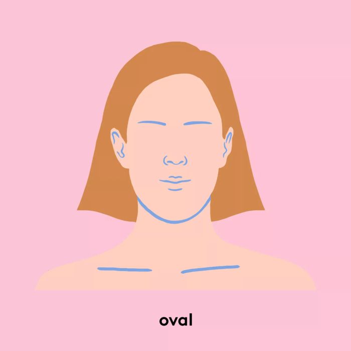 An oval face shape