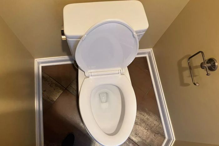 View inside the bowl of the Toto Drake Two-Piece Elongated Toilet
