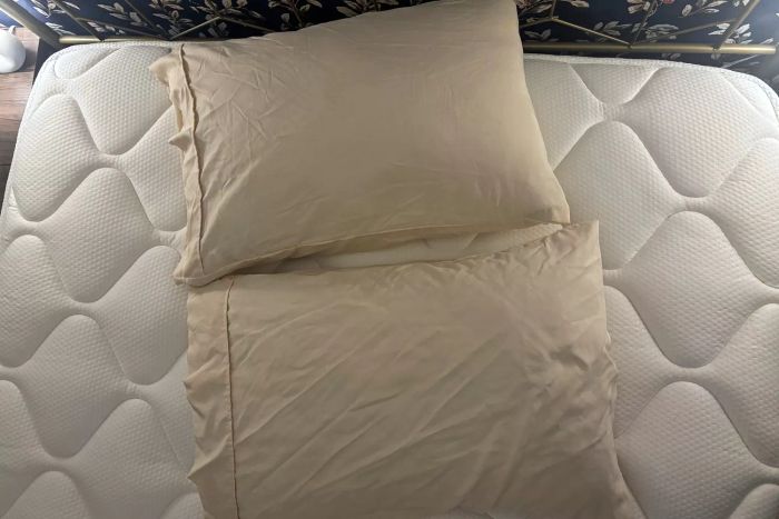 Two pillows dressed in the Cosy House Collection Luxury Bed Sheets pillowcases.