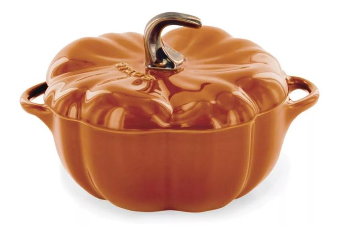 STAUB 0.5 qt Miniature Ceramic Pumpkin Dish