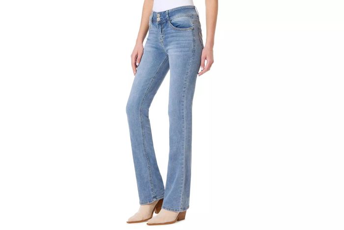 Amazon WallFlower Women's Luscious Curvy Bootcut Mid-Rise Insta Stretch Jeans for Juniors