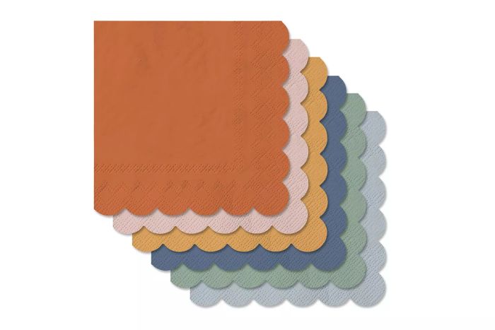 scalloped cocktail napkins