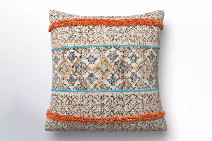 The Wayfair Kelly Clarkson Home Ann Cotton Blend Throw Pillow is a chic and cozy accent that elevates your home décor.