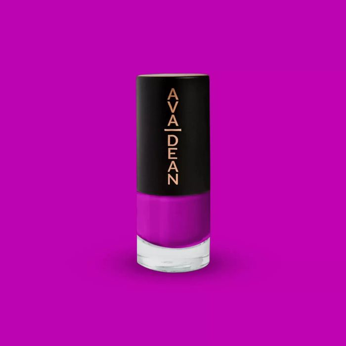 Ava Dean nail polish in neon violet