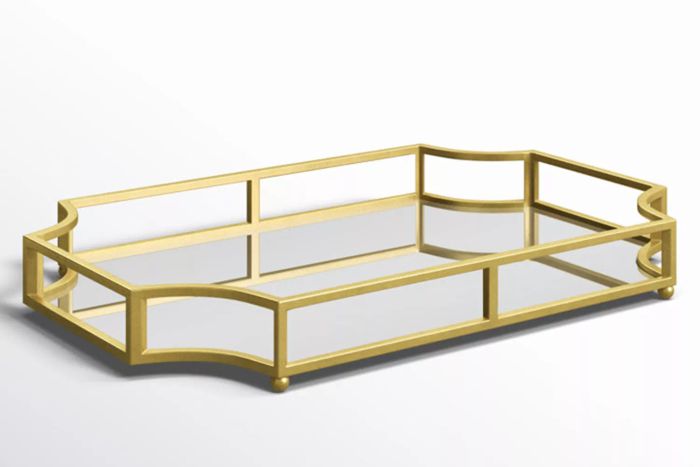 Wayfair Kelly Clarkson Home Rosa Mirrored Glass Tray