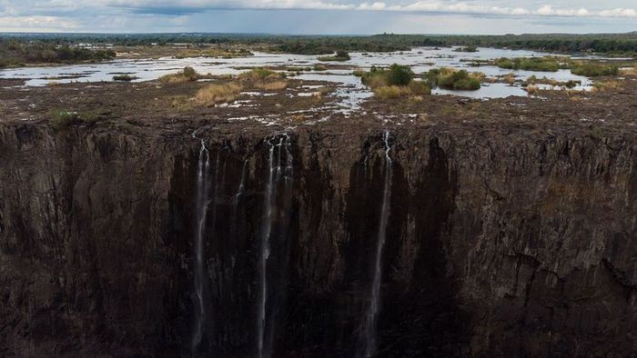 Victoria Falls, located on the Zambezi River