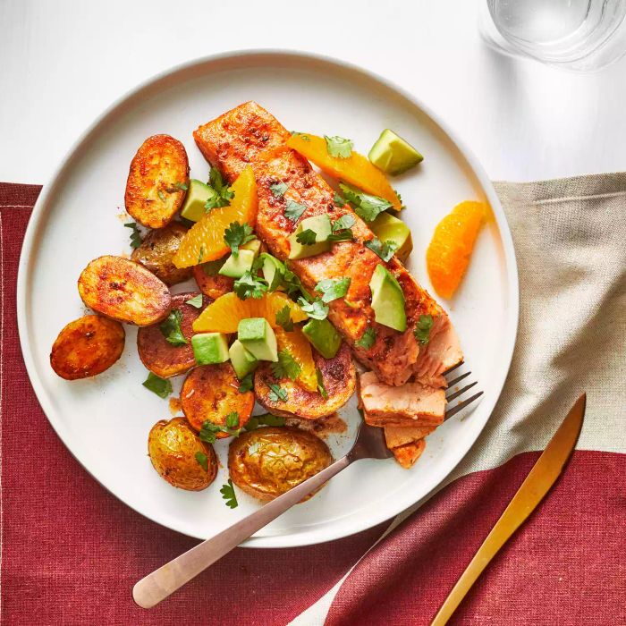 Smoky Sheet-Pan Salmon with Roasted Potatoes