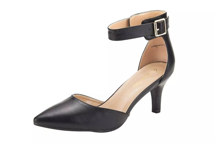 DREAM PAIRS Kitten Heels for Women Closed Pointed Toe Low Heel Pumps Wedding Party Sexy