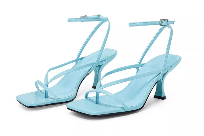 PiePieBuy Women's Lace Up Heeled Sandals Square Flip