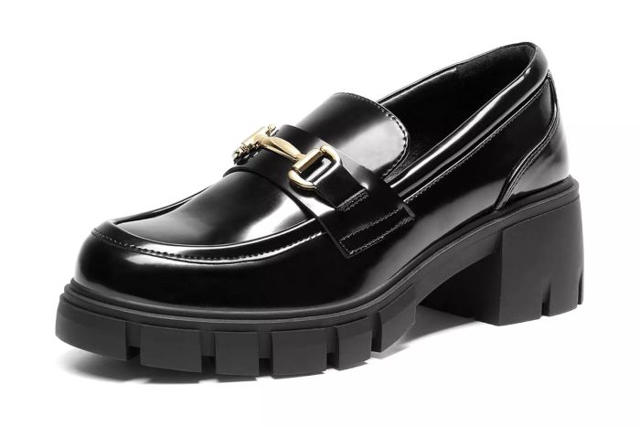DREAM PAIRS Women's Loafers: Platform Chunky Slip-On Casual Shoes