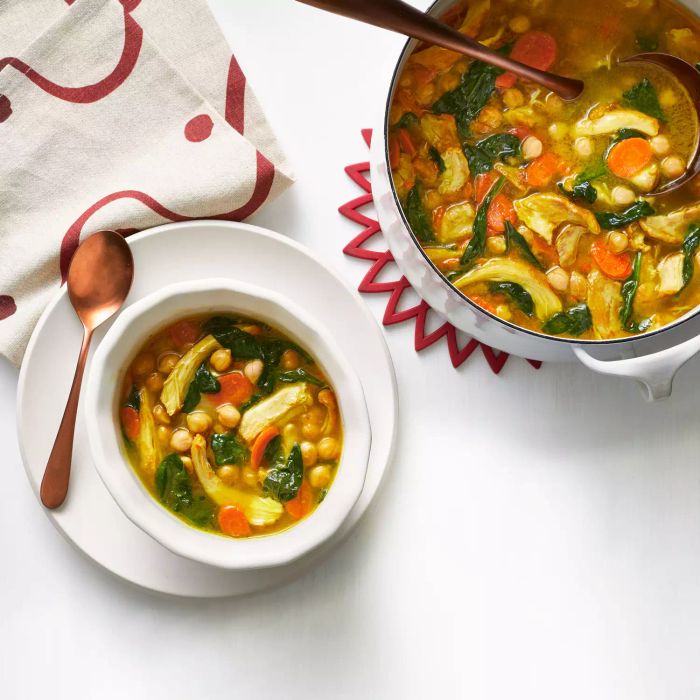 Spicy Chicken Chickpea Soup