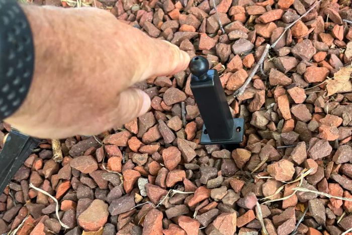 LEREKAM Solar Spotlights being installed outside