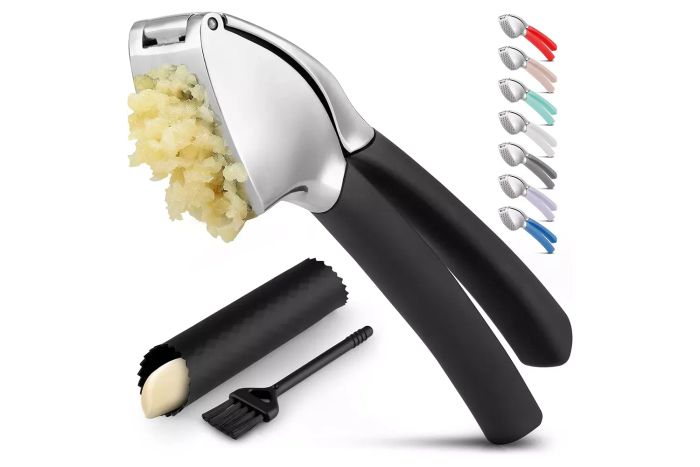Zulay Comfort Grip Garlic Press – Garlic Mincer Tool