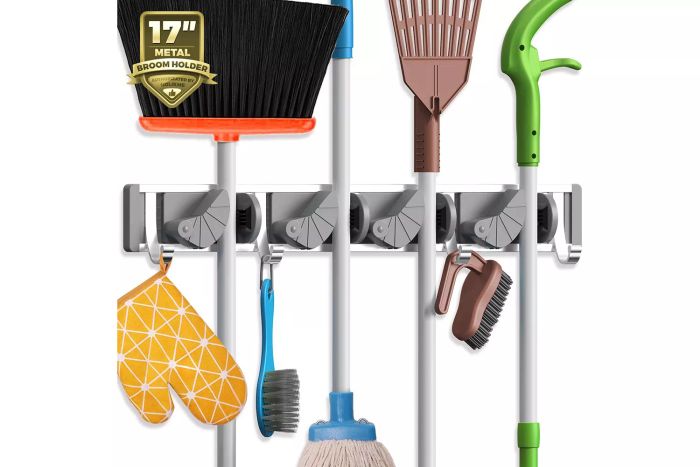 Amazon Holikme Wall-Mount Mop and Broom Holder