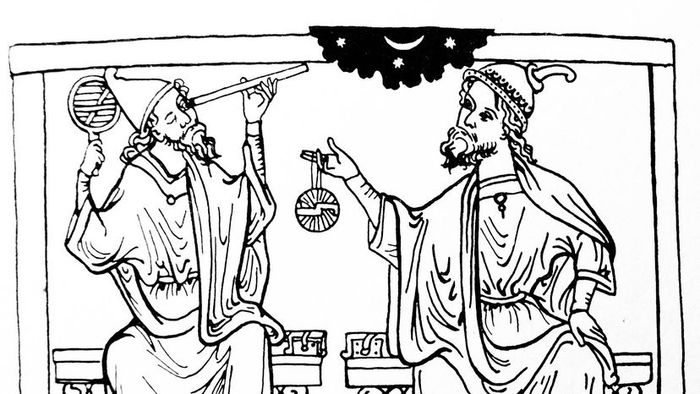 Euclid, depicted here in an image from the Universal Images Group via Getty Images, made significant contributions to geometry. But does that make him the first scientist?