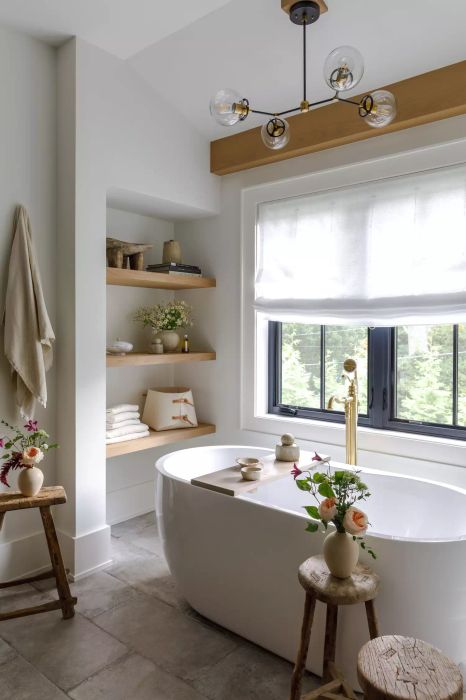 bathroom shelves