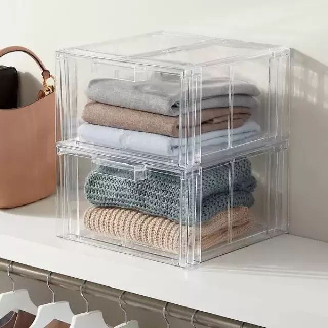 clear stackable drawers