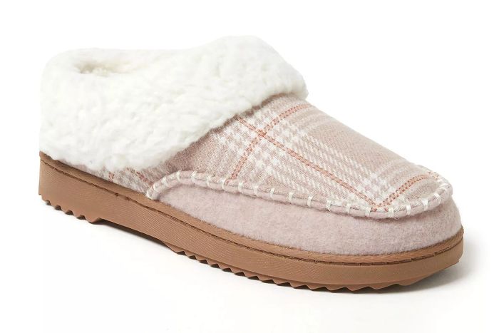 Dearfoams fur cuff slipper