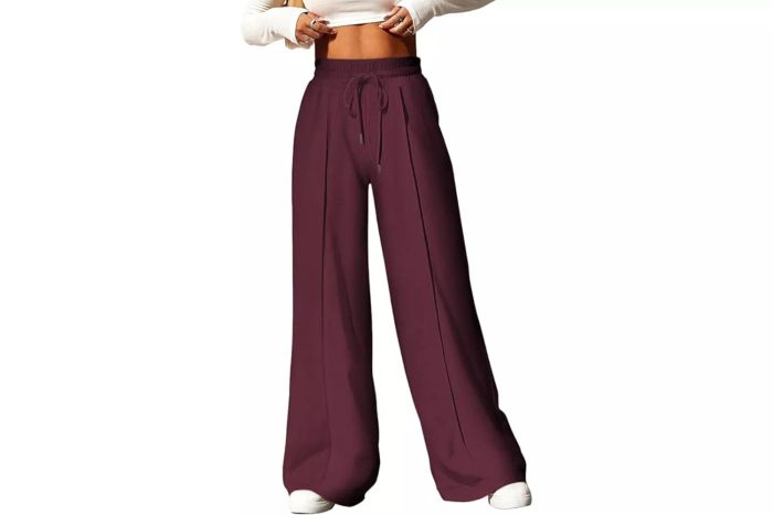 aleumdr women's high waisted drawstring waist sweatpant