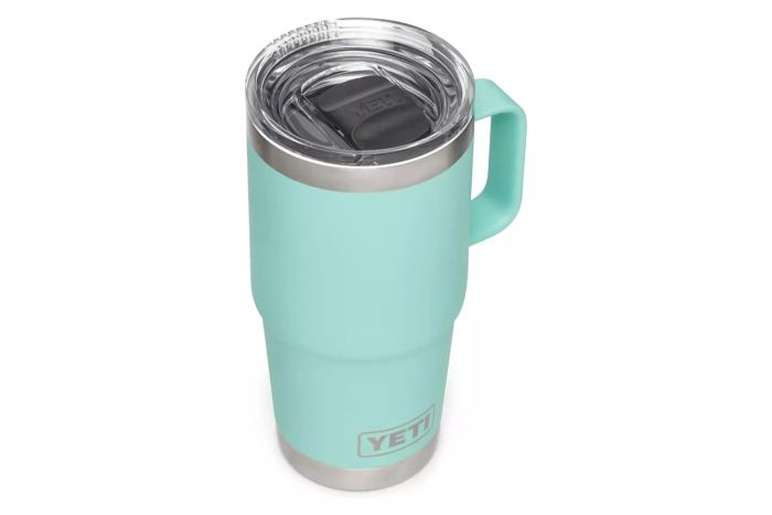 YETI Rambler 20 oz Travel Mug, Stainless Steel, Vacuum Insulated with Stronghold Lid, Seafoam