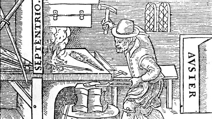 William Gilbert shapes a magnet
