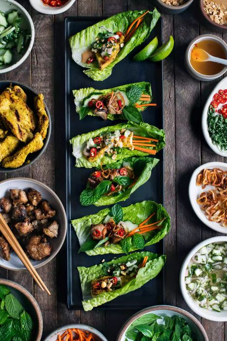 Chicken Satay Lettuce Wraps