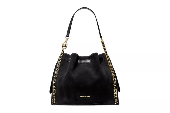 Michael Kors Mina Large Suede Chain Shoulder Bag