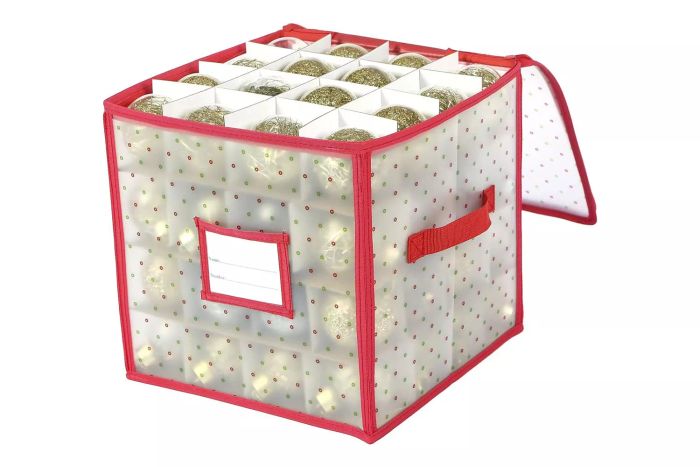 Amazon Sattiyrch Plastic Ornament Storage Box for Christmas