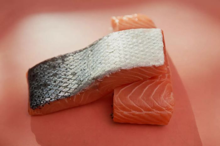 salmon with skin
