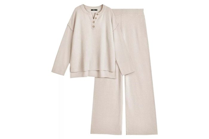 LILLUSORY Women's 2 Piece Lounge Sets Oversized Slouchy Matching Sets Cozy Knit Sets